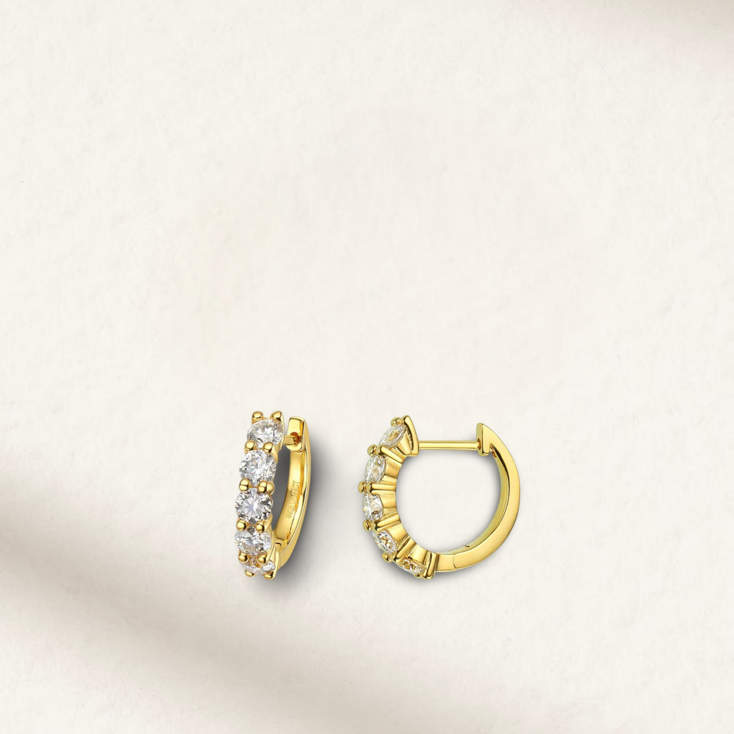 1 Carat, Bridal, Wedding Day Hoops, Yellow Gold