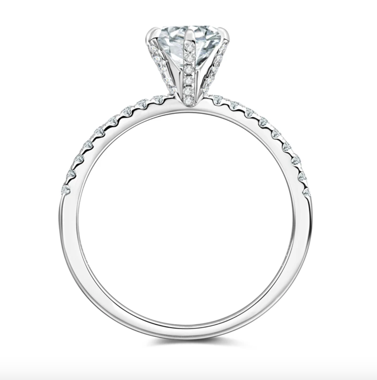 1 Carat Lab Made Solitaire Ring in Sterling Silver