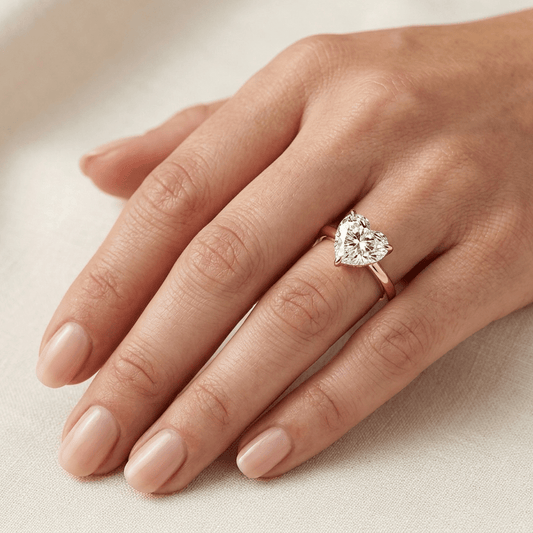 2.5 Carat, Heart Shape, Promise Ring - MargalitRings