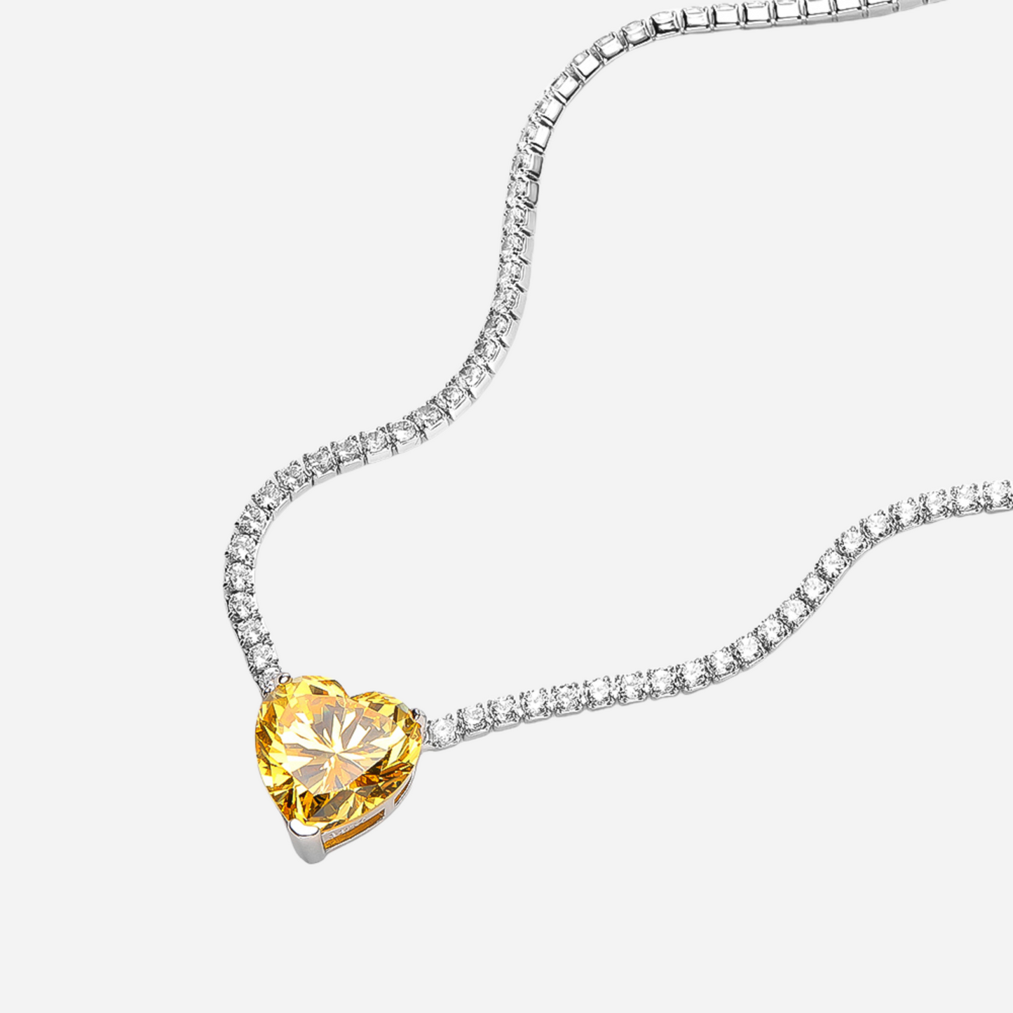 Fancy Yellow, Heart Shape, Pendant Necklace, 2 Carats
