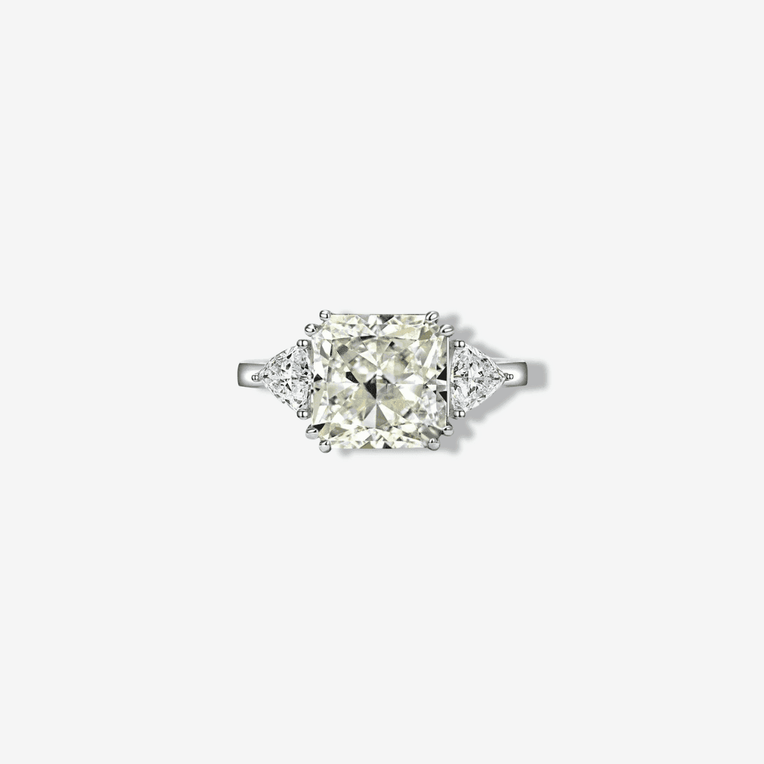 3 Carat, Light Yellow Princess Cut, Cocktail Ring - MargalitRings
