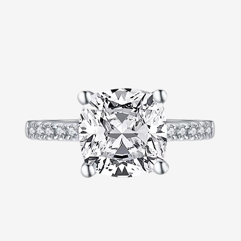 Cushion Cut Engagement Ring, 3.25 Carats