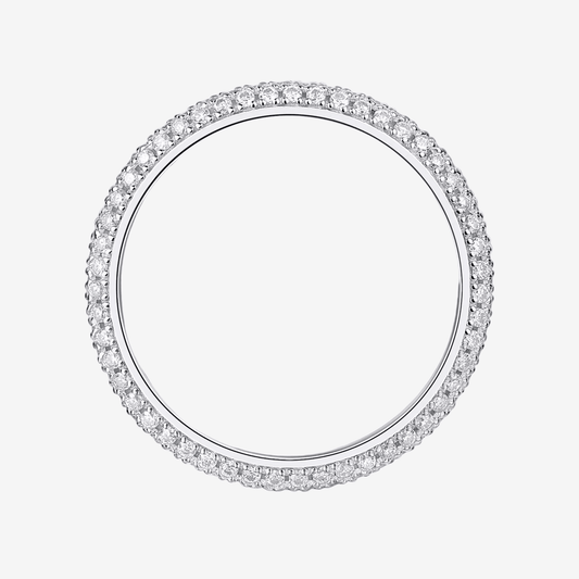 Frida Aasen Eternity Ring, 3 Row Micro Pave - MargalitRings