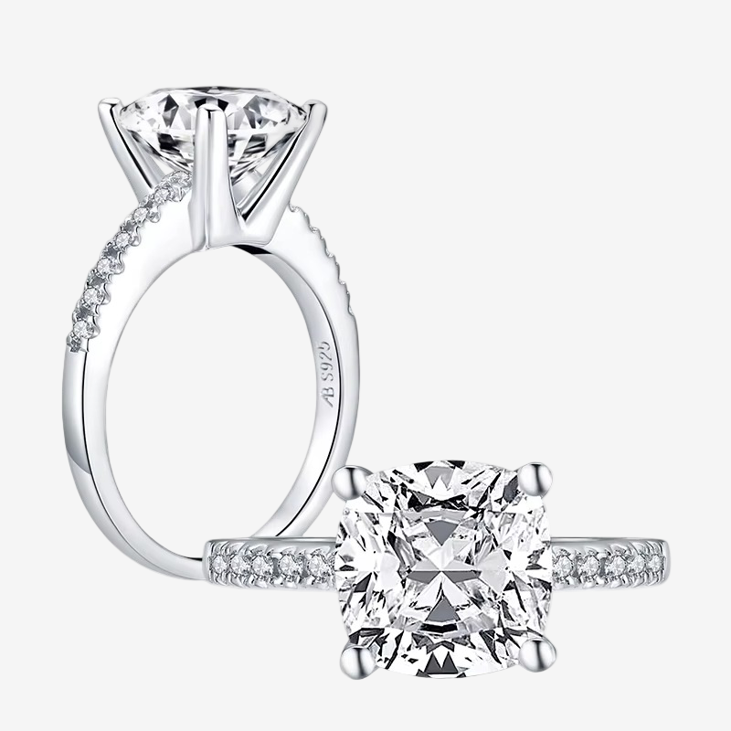 Cushion Cut Engagement Ring, 3.25 Carats