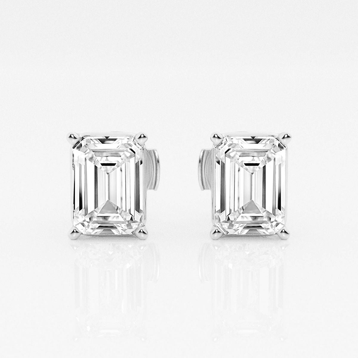 emerald cut bridal wedding day earrings, bridal studs, wedding earrings, brides earrings