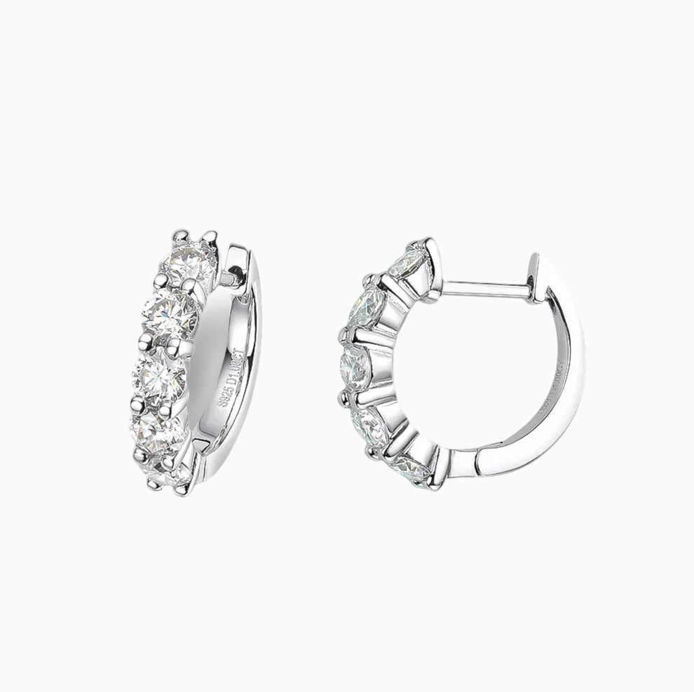 Our timeless, hoops are beautiful earrings that make the perfect bridal, wedding day earrings or everyday hoops. 