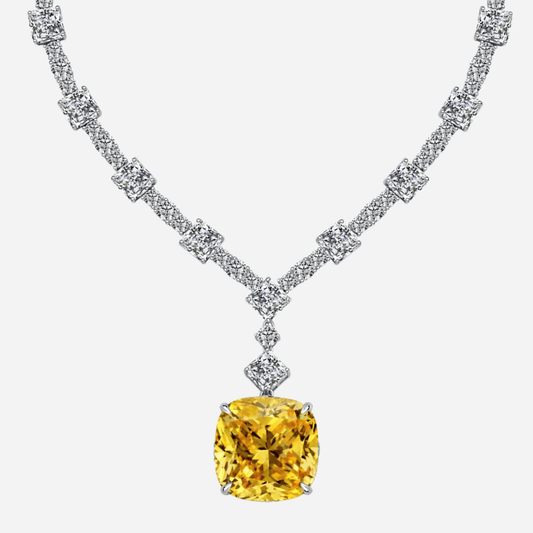Red Carpet, Lady Gaga Yellow Diamond Necklace - MargalitRings