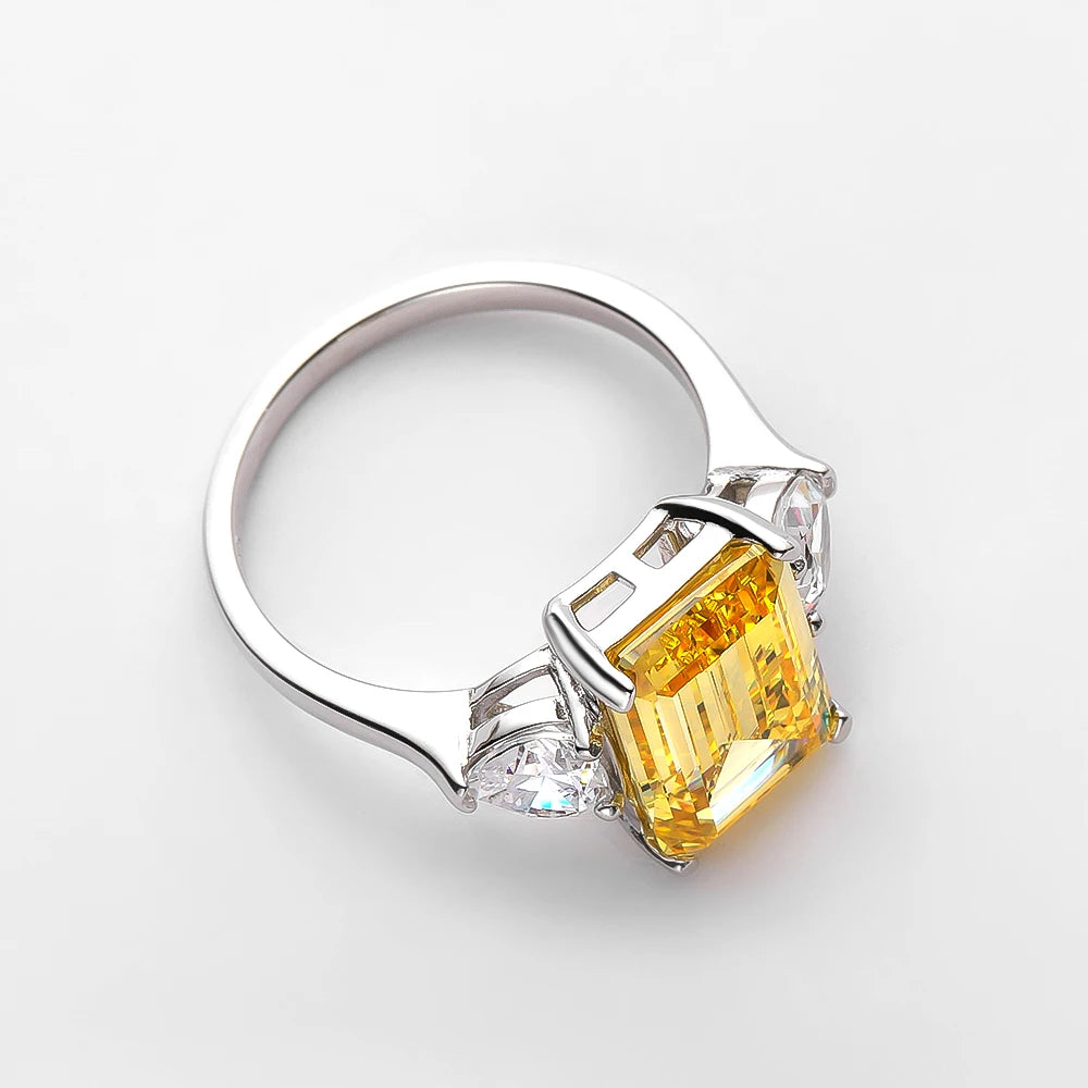 Pink Emerald Cut, 3 Carat Engagement Ring