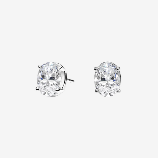oval cut 2.5 carat bridal wedding day earrings for brides by margalit rings