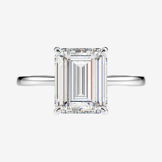 Amal Clooney, Emerald Cut Engagement Ring - MargalitRings