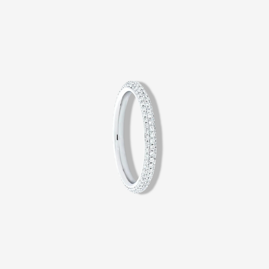 Frida Aasen, 3 Row Micro Pave Eternity Band