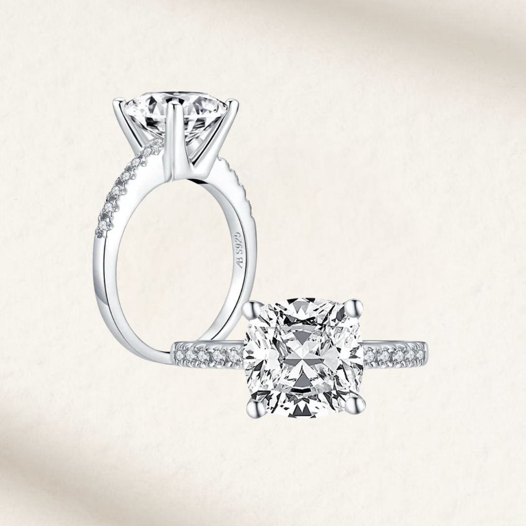 Cushion Cut Engagement Ring, 3.25 Carats
