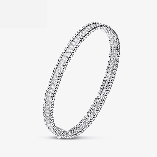 Diamond 1 Row Bangle, Yellow Gold - MargalitRings