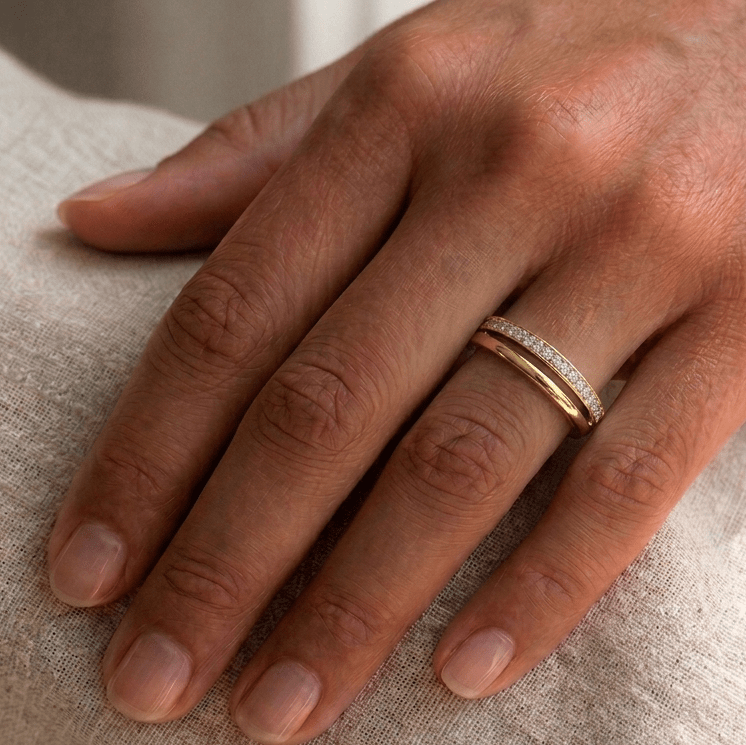 Double Band Eternity Ring, Silver - MargalitRings