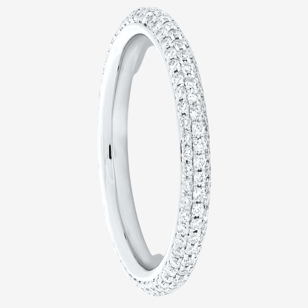 Frida Aasen Eternity Ring, 3 Row Micro Pave - MargalitRings