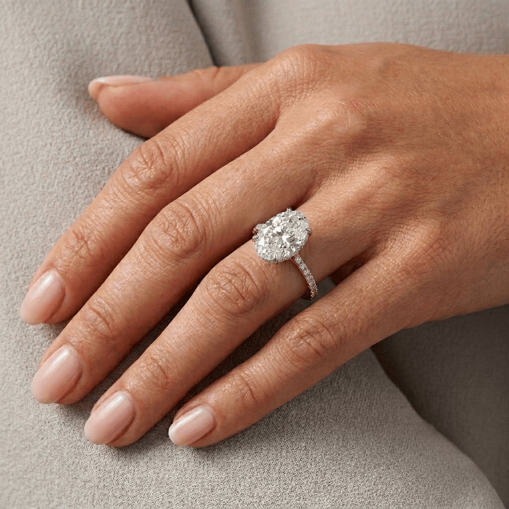 Lady Gaga, Oval Shape Engagement Ring, 6 Carats - MargalitRings