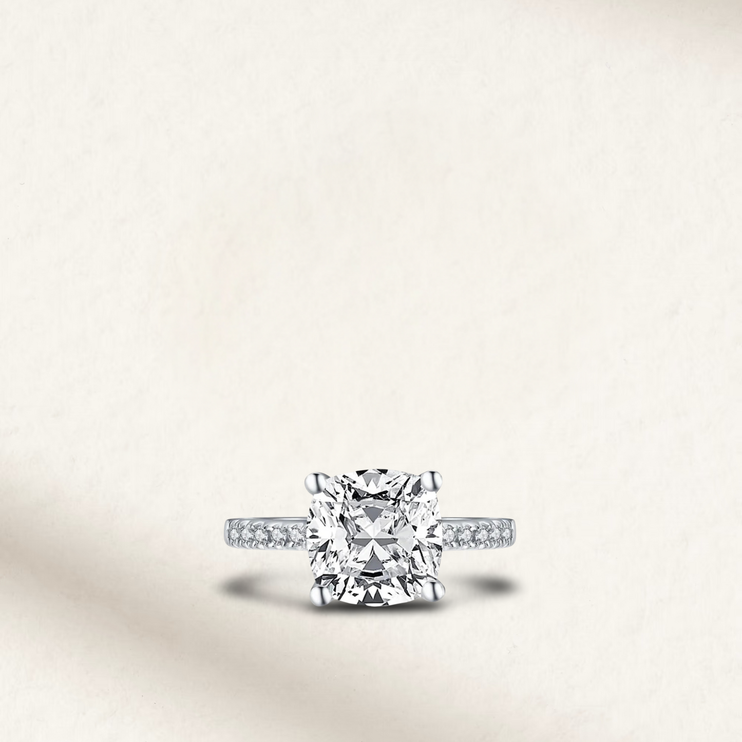 Cushion Cut Engagement Ring, 3.25 Carats