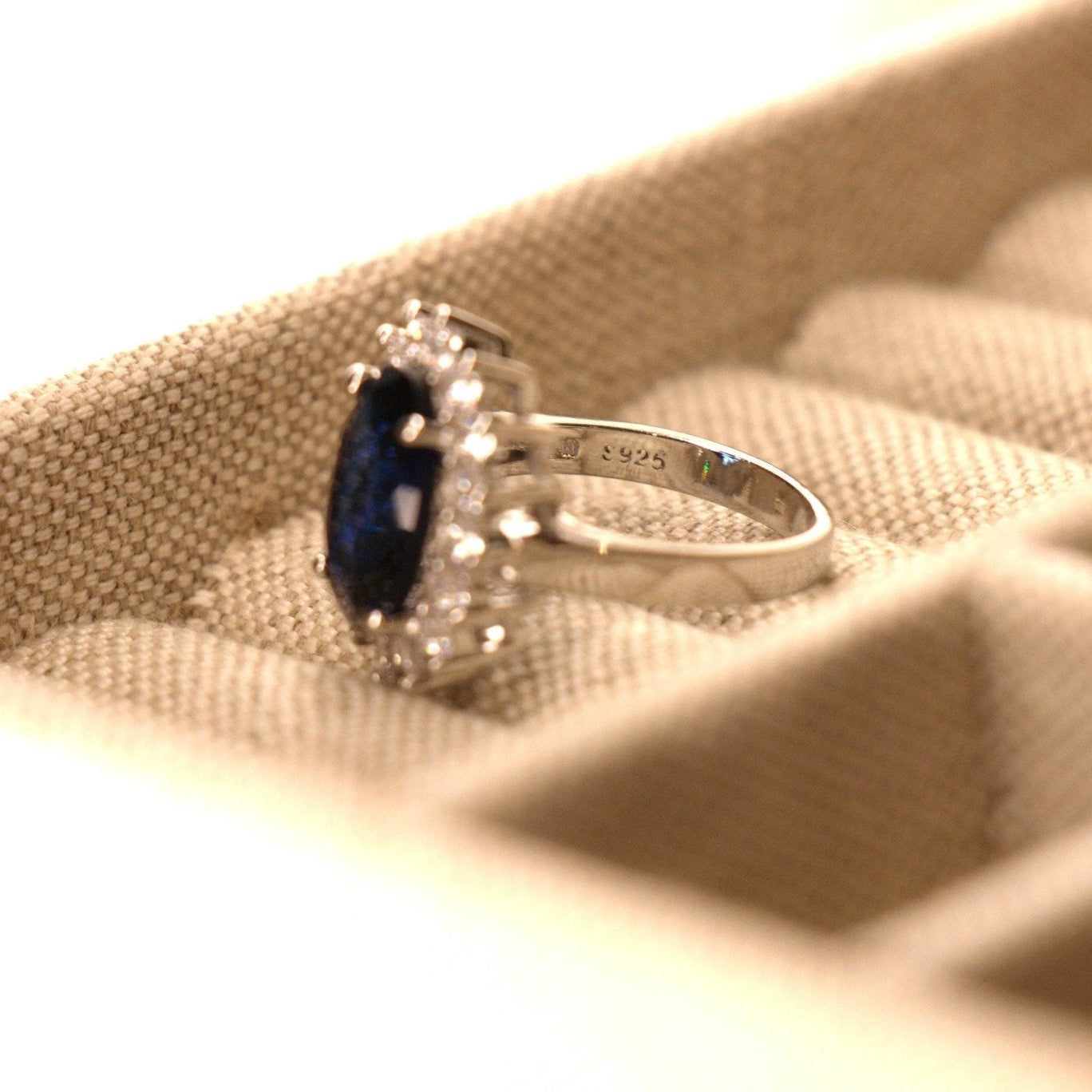 Princess Diana Engagement Ring Replica, Sapphire, 6 Carats - MargalitRings