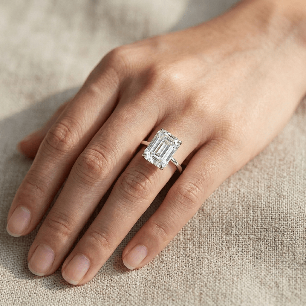 Sofia Richie Engagement Ring, Emerald Cut, 6 Carats - MargalitRings