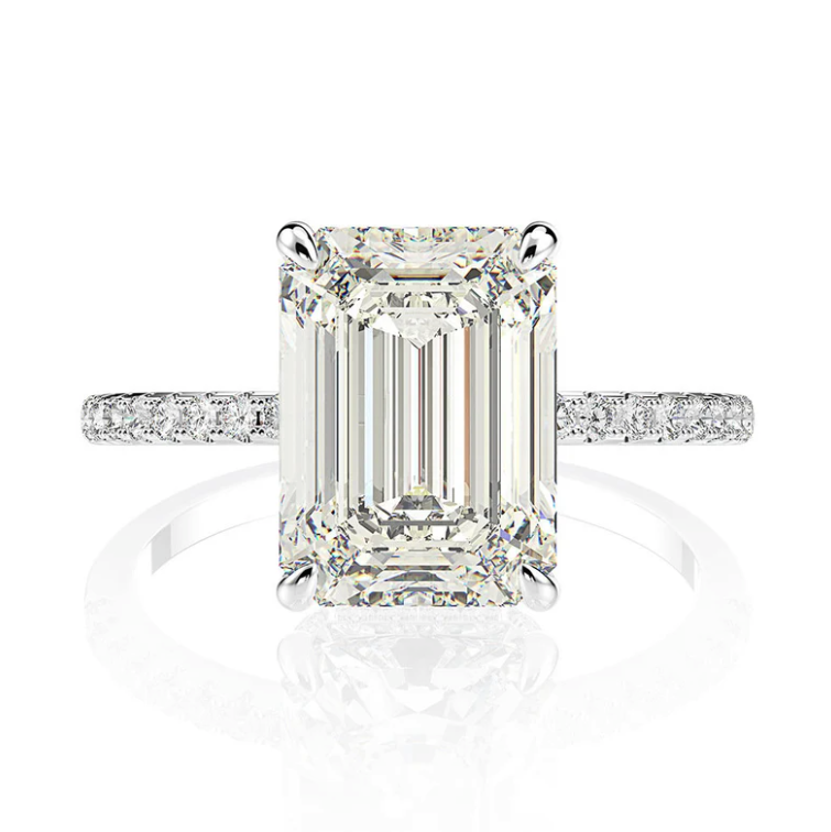20 carat emerald cut diamond ring deals
