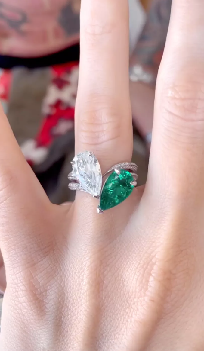 Meghan Fox engagement ring from mgk