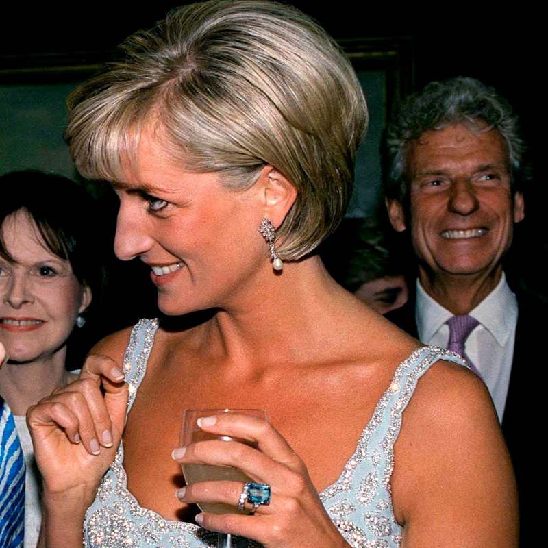 The Princess Diana & Meghan Markle Aquamarine & Diamond Ring