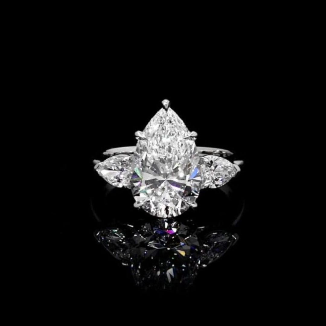 Pear Shape Lab Made & Affordable Styles | Margalit Rings