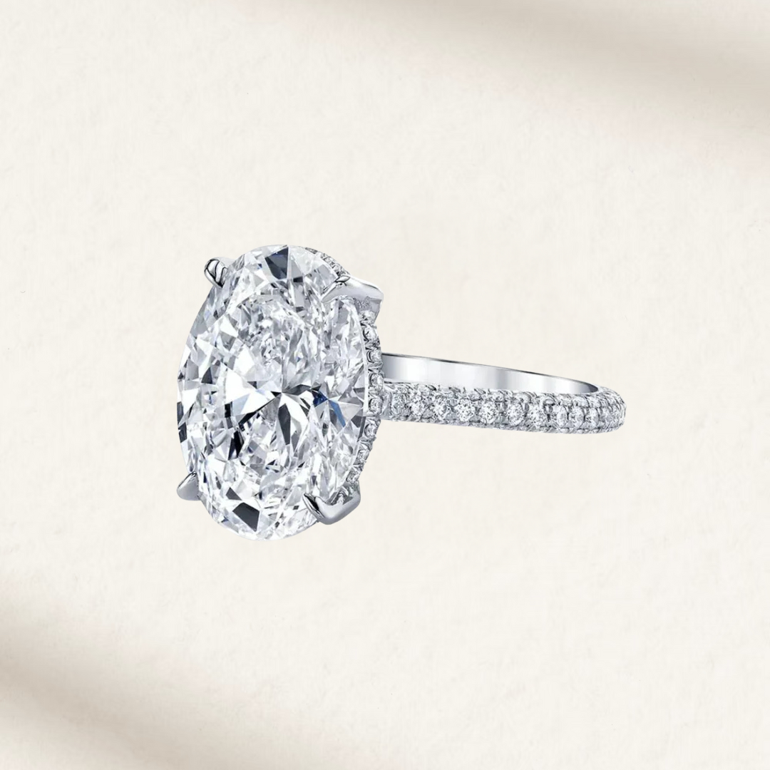 Oval Cut Engagement Rings, Lab Made by Margalit Rings