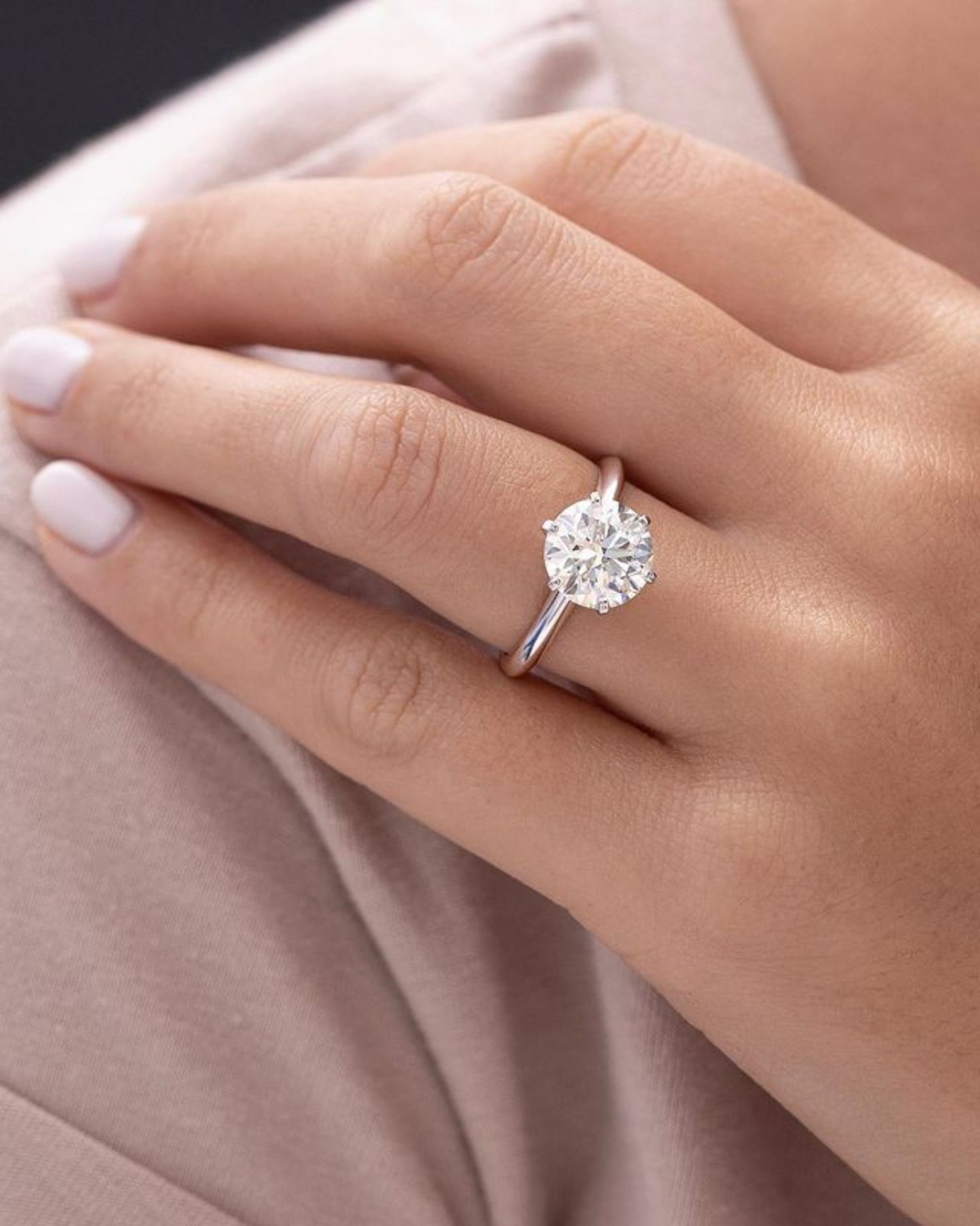 Solitaire Engagement Rings lab made sterling silver by margalit rings