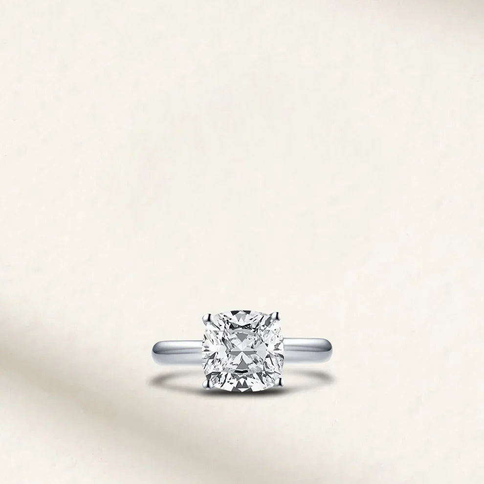 Solitaire Engagement Rings lab made sterling silver by margalit rings