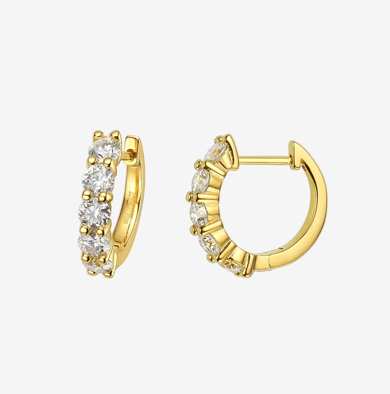 1 Carat, Bridal, Wedding Day Hoops, Gold - MargalitRings