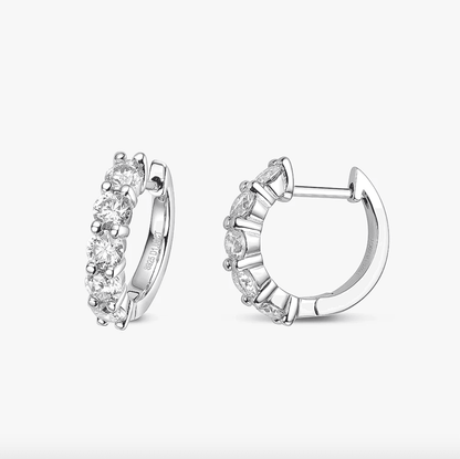 1 Carat, Bridal, Wedding Day Hoops, Gold - MargalitRings