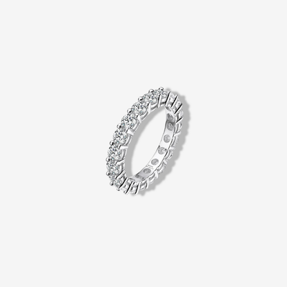 Classic Eternity Ring, Moissanite, 925 Sterling Silver