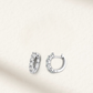 1 Carat, Bridal, Wedding Day Hoops, Sterling Silver
