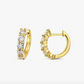 1 Carat, Bridal, Wedding Day Hoops, gold diamond hoops