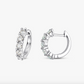 1 Carat, Bridal, Wedding Day Hoops, Sterling Silver