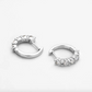 1 Carat, Bridal, Wedding Day Hoops, Sterling Silver close up