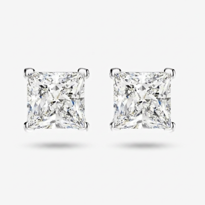 1 carat princess cut earrings 