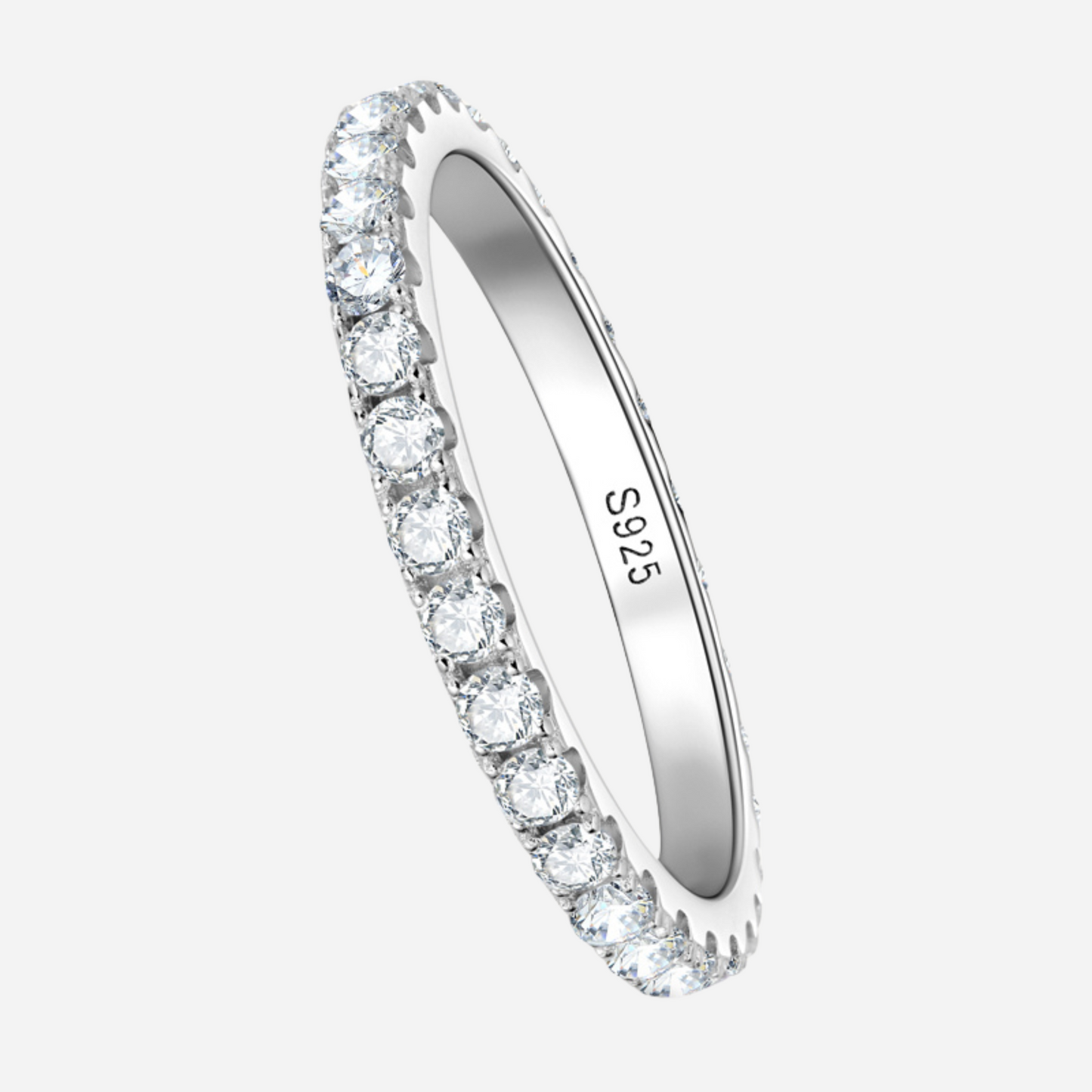 Skinny Eternity Band, Half or Full Band, 925 Silver Band | Affordable Wedding Rings For Women Online under $500 by Margalit