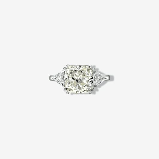 3 Carat, Light Yellow Princess Cut, Cocktail Ring - MargalitRings