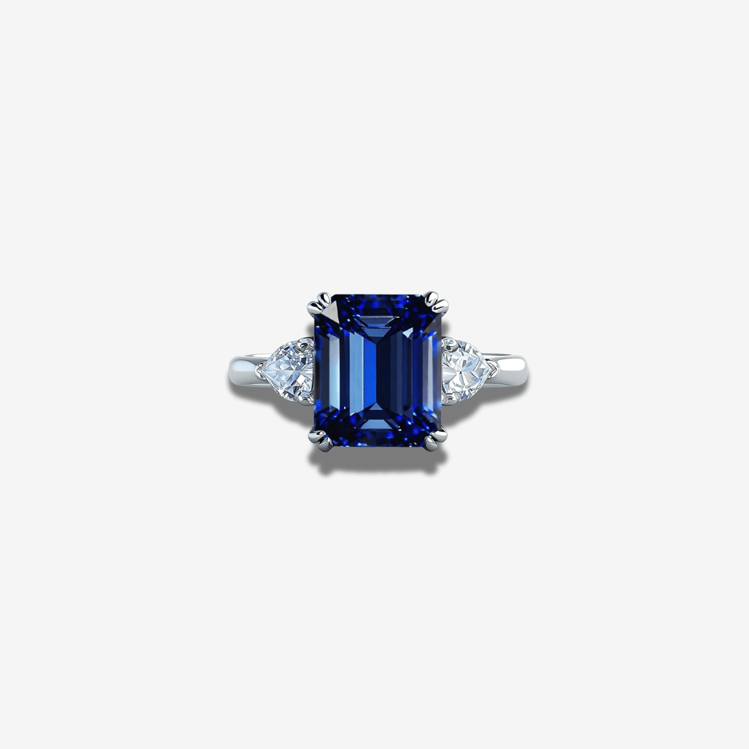 3.5 Carat, Colombian Emerald & Diamond Ring, Emerald Cut - MargalitRings