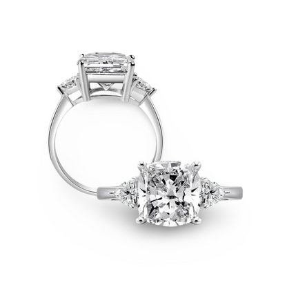 Cushion Cut Engagement Ring, 5 Carats