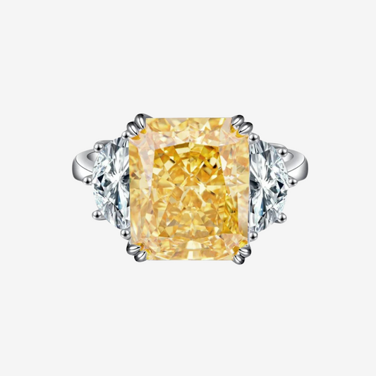 9 Carat, Fancy Yellow, Radiant Cut, Cocktail Ring