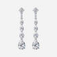 Pear Cut Chandelier Wedding Earrings, Fancy Yellow