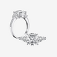 Cushion Cut Engagement Ring, 5 Carats, Demi Channel Set