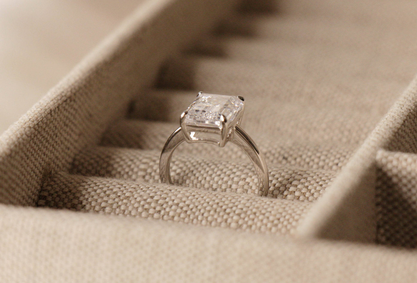 Amal Clooney, Emerald Cut Engagement Ring - MargalitRings