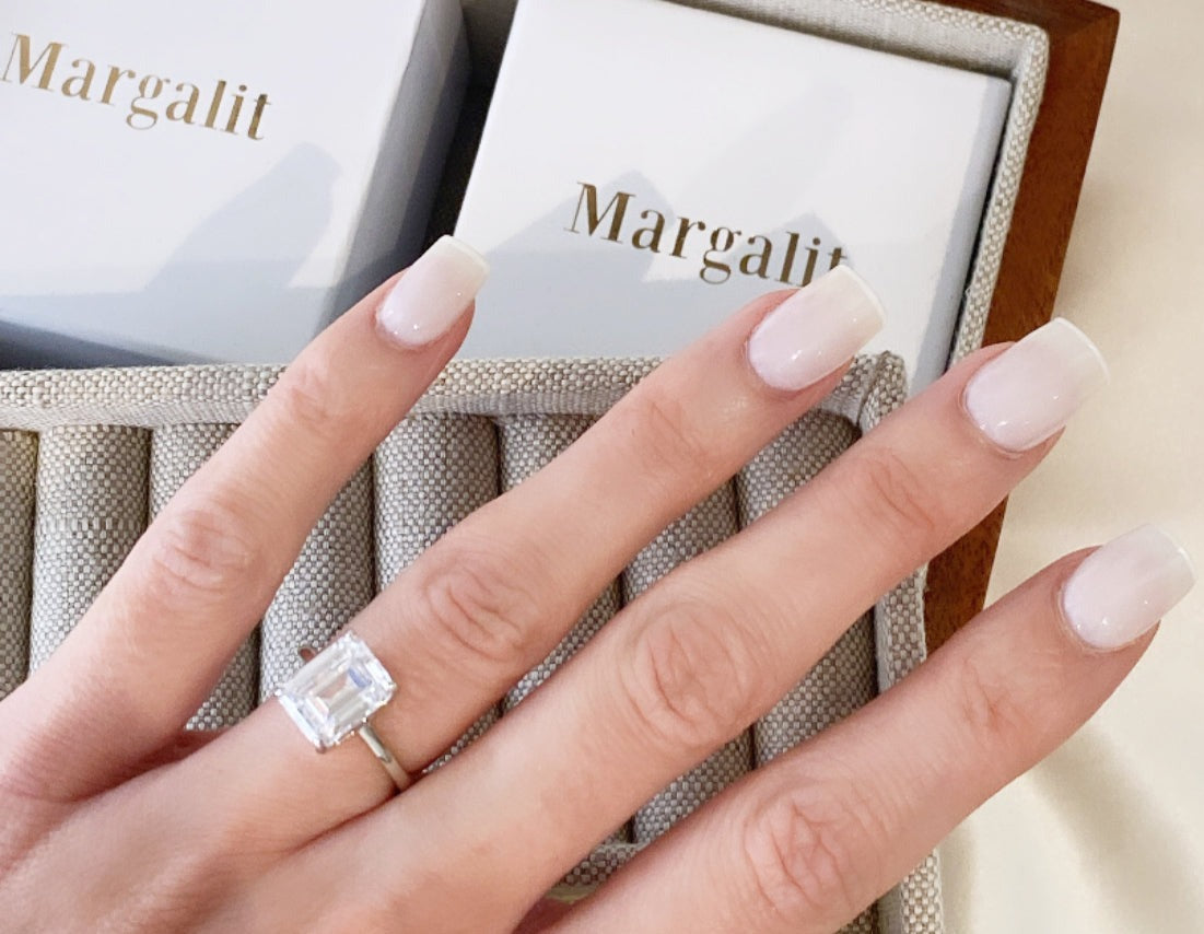 Amal Clooney, Emerald Cut Engagement Ring