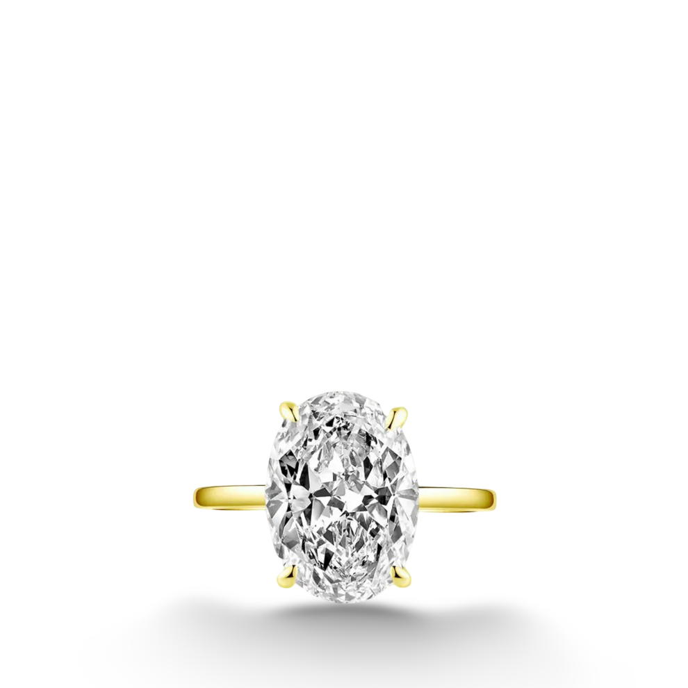 Hailey Bieber, Oval Cut Ring, 6 Carats, Gold