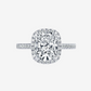 Cushion Cut Halo Engagement Ring, 4 Carats