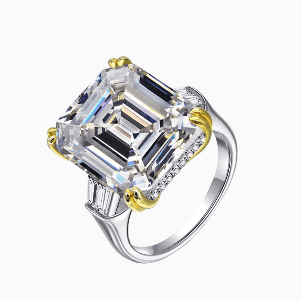 9.52 Carat, Colourless, Asscher Cut Cocktail Ring - MargalitRings